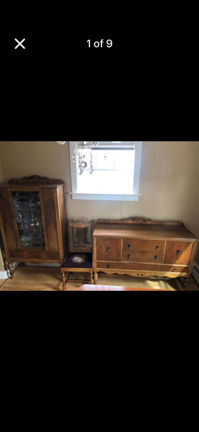 Vintage 9 Piece Mahogany Dining Room Set, View more