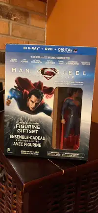 Superman Mam of Steel Blu-Ray DVD with Figurine 