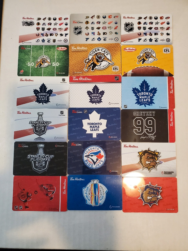 TIM HORTONS COMMEMORATIVE GIFT CARDS in Arts & Collectibles in Hamilton