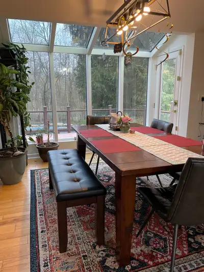 71”x 39.5” 6 seater Urban Barn solid wood table, View more