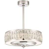 Elevate Your Space: Kristella LED Crystal Ceiling Fan (22")