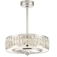 Elevate Your Space: Kristella LED Crystal Ceiling Fan (22")