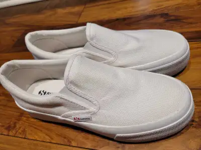 NEW Superga women's platform slip-on sneakers (white), View more