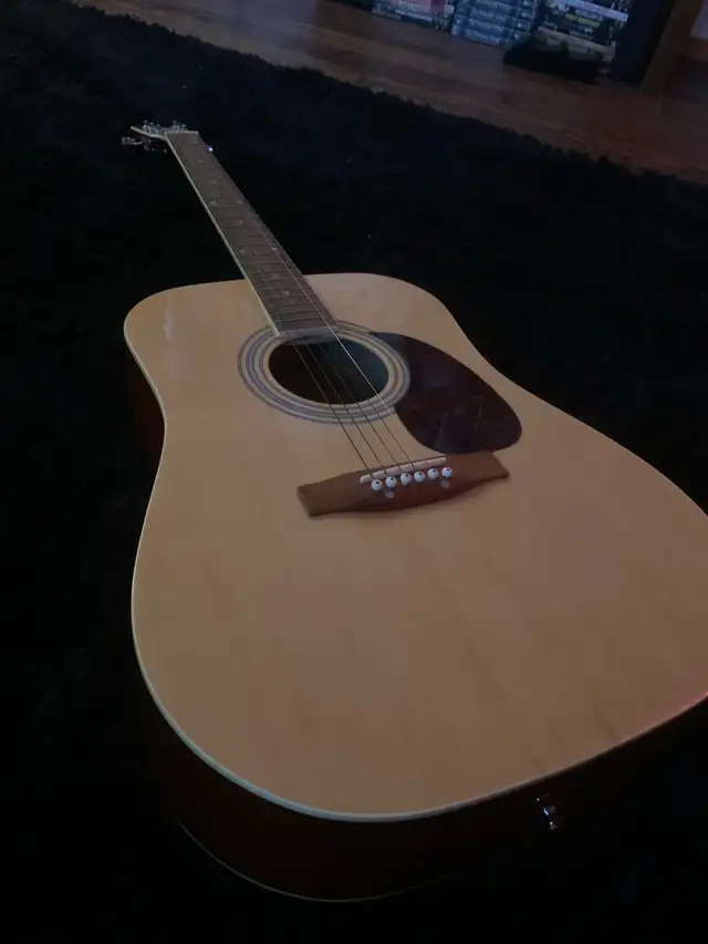 Burswood JW-41F Acoustic Guitar w Case & two picks62863738880131122