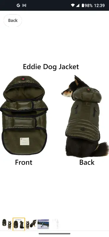 Selling brand new Pajar pup winter dog coat in size large. Too long for my dog. Paid around $95, ask...