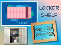 LOCKER SHELF - fully adjustable - perfect for school, gym, etc