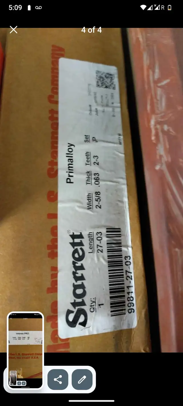 STARRETT Saw Blade - 99923-15-05 13-06 27-03 INTENSS PRO BLADE. in Other in Edmonton - Image 5