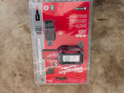 Milwaukee Tool 450 Lumens LED USB Internal Rechargeable Magnetic Hard Hat Headlamp and Task Light Mo...