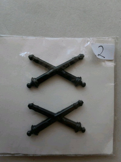 US  Field Artillery Officer Set Subdued Black Rank pins 1969, View more