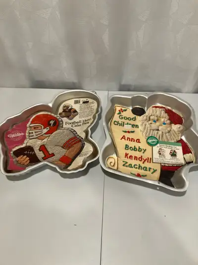 Football Hero and Santa Checklist cakepans $20