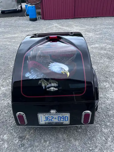 I'm selling my Harley-Davidson motorcycle trailer, a sleek and practical way to haul your gear. This...