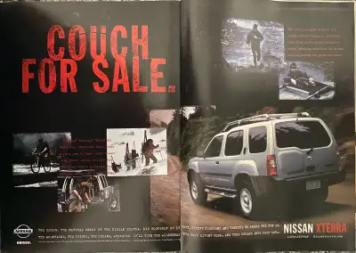 « Couch for sale. » Dimensions : 16 inches wide by 11 inches high. In excellent condition. Please re...