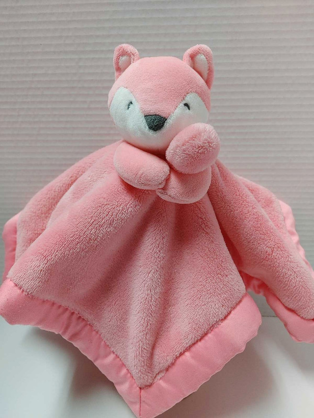 Carters Lovey Salmon Pink Fox Security Blanket  Plush Baby Toy in Toys in Brockville - Image 2