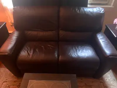 Brown Leather Sofa - $150.00, View more