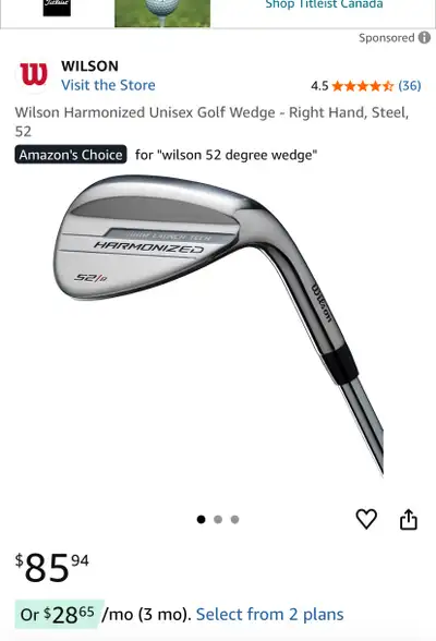 golf left 52 degree , View more