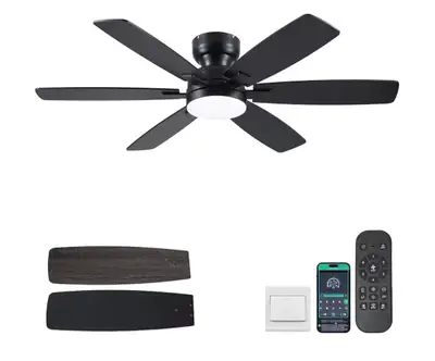  52" Ceiling Fans with Lights, Low Profile Ceiling Fan wit, View more