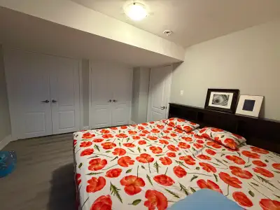 One bedroom available in two bedroom basement, located in west brant for $900 including utilities an...