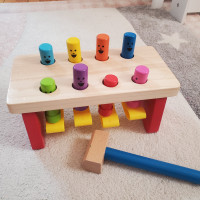 Melissa & Doug Deluxe Pounding Bench Wooden Toy With Mallet