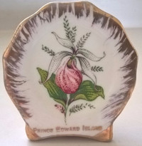 Vintage Bone China Lady Slipper Mini Plate Prince Edward Island
