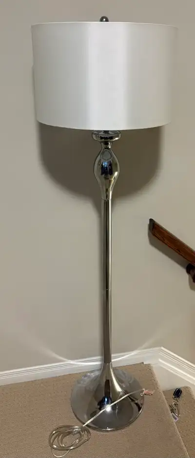 BEAUTIFUL SILVER INDOOR FLOOR LAMP, View more