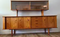Teak highboard cabinet by R. Huber - MCM galore at its best 