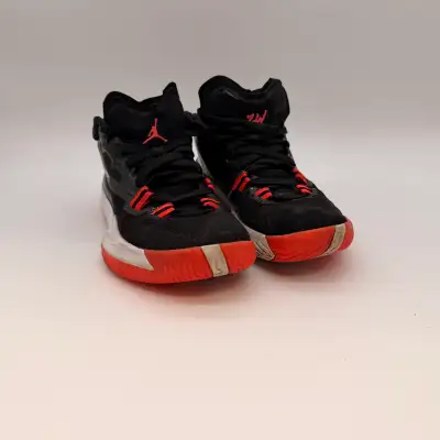 Nike Jordan Basketball Shoes Black Red Size 7Y, View more