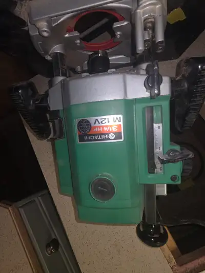 12v Router and router table with storage and bits., View more