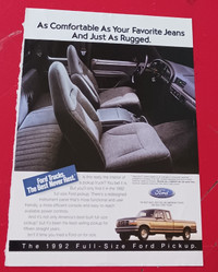 RETRO AD - 1992 FORD F-150 PICKUP TRUCK ANNONCE CAMION