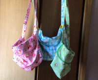 NEW-  JUST  MADE - DOLL DIAPER BAGS / Small Toy  Carry Bags