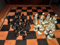 E.S. Lowe chess board plus fabric board