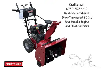 208cc Snow Thrower ~ Electric Start, View more