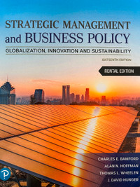 ISBN 9780137928156 16th STRATEGIC MANAGEMENT AND BUSINESS POLICY