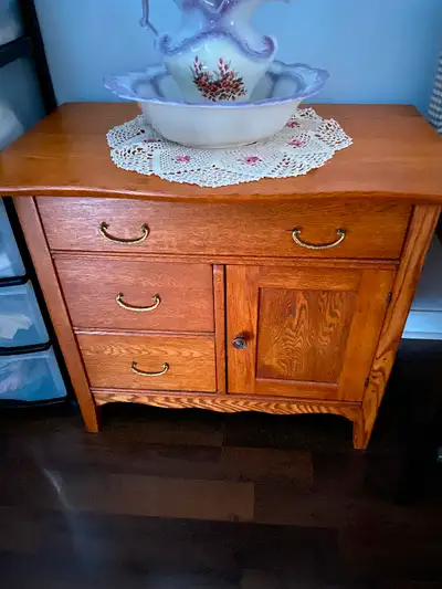 Antique Wash Stand - Wooden antique wash stand, $290.00