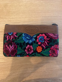 Cancun Mexico floral colourful purse wallet pouch bag