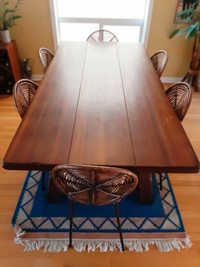 Pier 1 Solid Wood Dining Table Set  