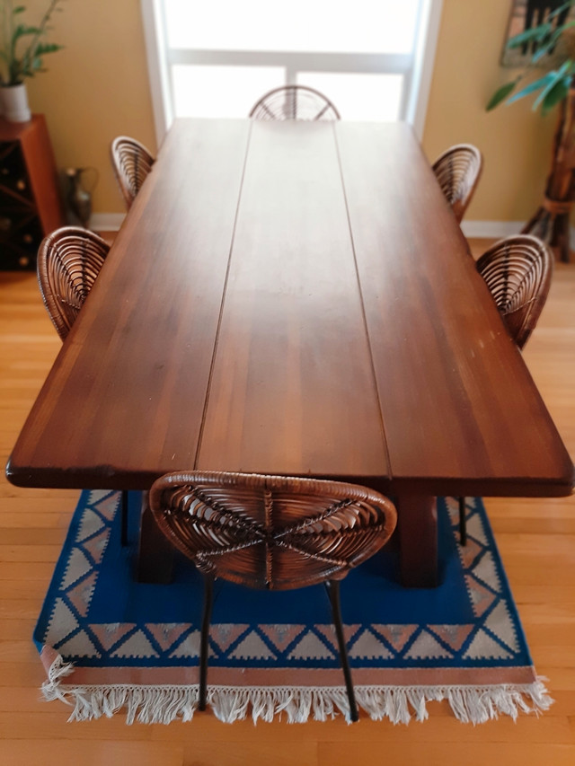 Pier 1 Solid Wood Dining Table Set   in Dining Tables & Sets in Oakville / Halton Region