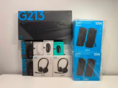 Brand New Logitech Peripherals - G309 / G213 / Z207 / Pebble 2, View more