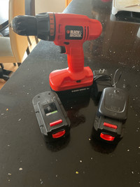 Cordless drill with 2 extra batteries 