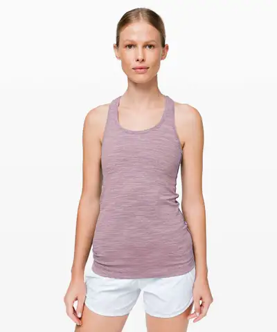 LULULEMON COOL RACERBACK II WEE ARE FROM SPACE FROSTED MULBERRY BLACK CURRANT SIZE 6 Brand: Lululemo...