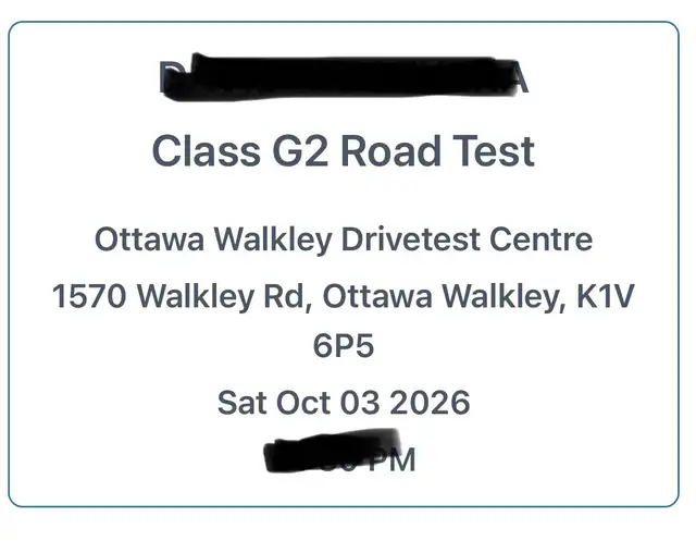 ROAD TEST ASAP G2 OR G BOOKING, DRIVING CLASSES581933989354557443