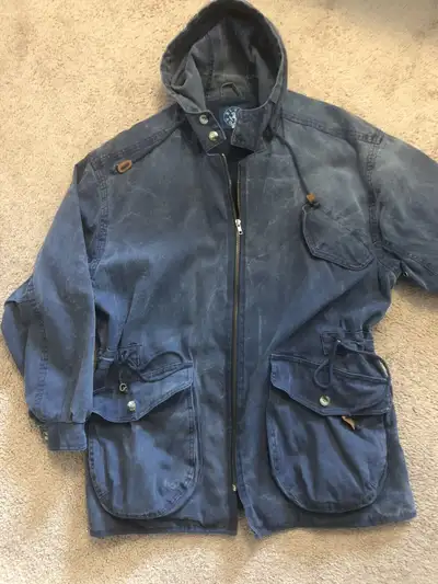 Blue Rodeo Jeans Jacket Wind breaker jeans jacket with hood Size: Large Excellent condition Paid $17...