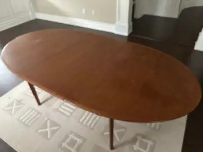 vintage wooden extendable table, View more