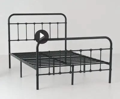 Delivery$: Double sz metal bed frame with slats , View more