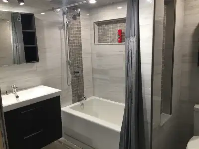 Basement bedroom with single bed and full sized closet available 1 September. Newly renovated with a...