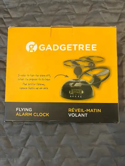 Gadgetree Flying Alarm Clock – New in Box!, View more
