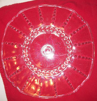 Vintage Glass Cake Plate or Glass Serving Dish