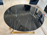Black marble top table 