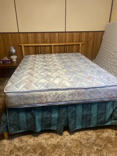 Queen bed mattress and frame, View more