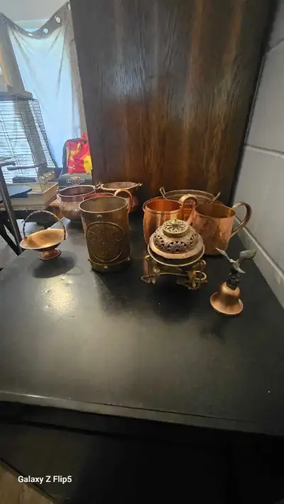 Lot copper/cuivre/brass antique, View more