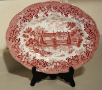 Vintage J&G Meakin Romantic England Oval Platter 12" Ightam Mote